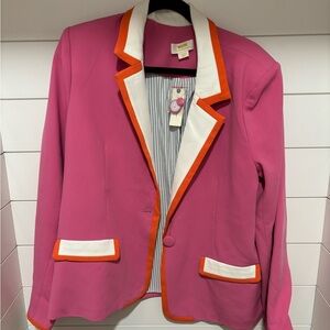 Anthropologie Pink and Orange Blazer
